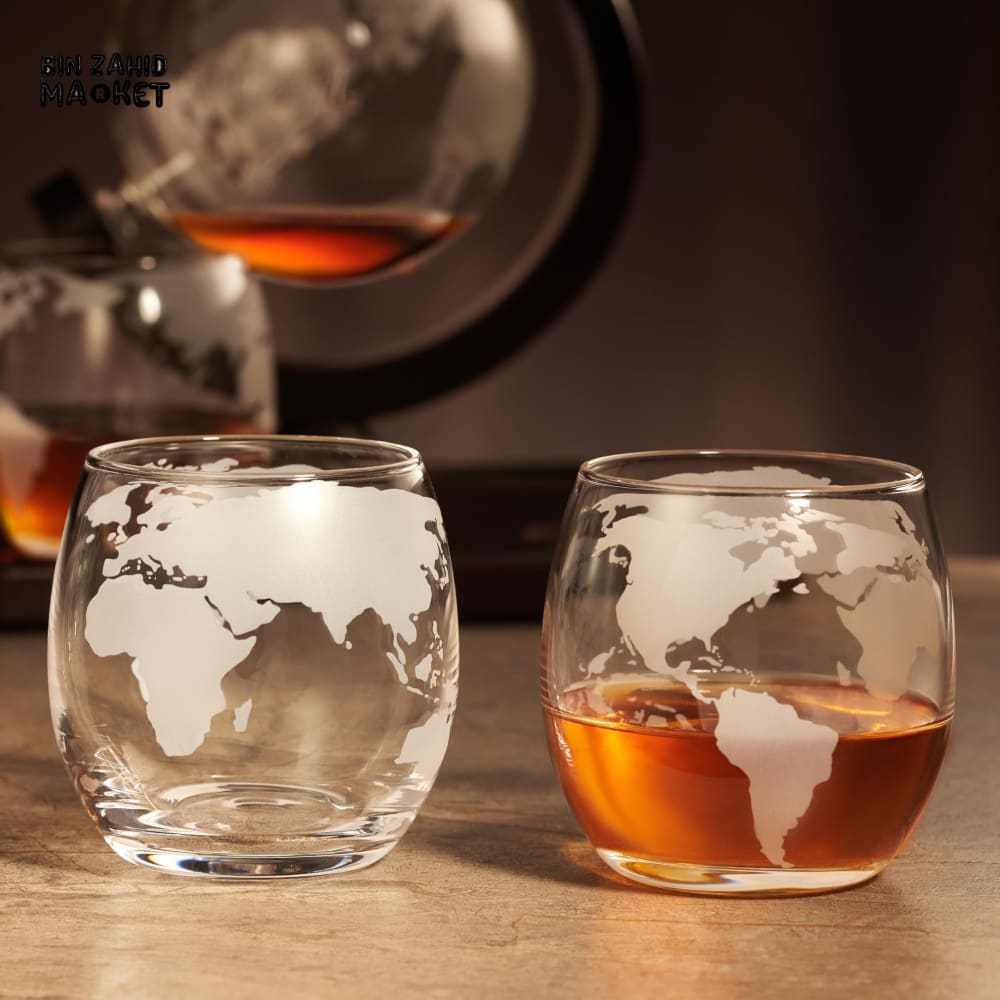 The Globe - Whiskey Decanter Set