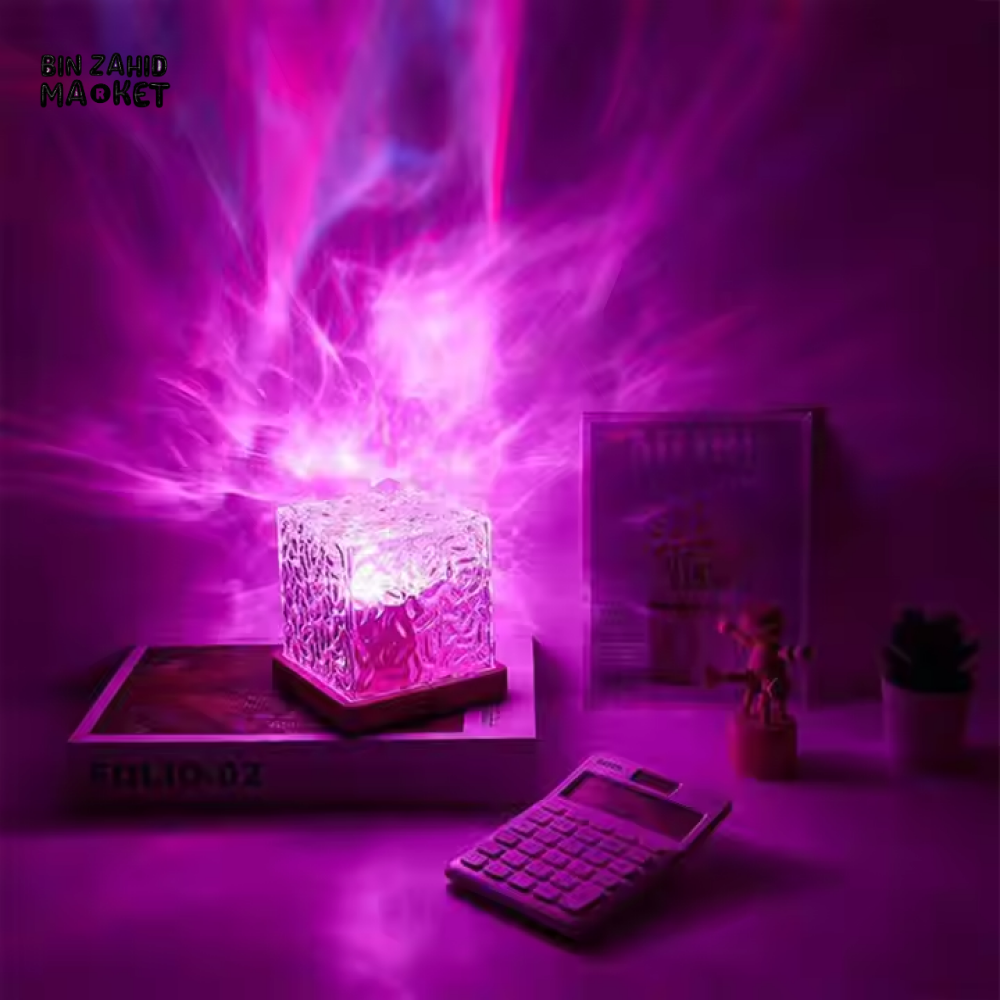 LUXURY LED CRYSTAL CUBE NIGHT LAMP FOR ROOM DECOR – AMBIENT MOOD LIGHT