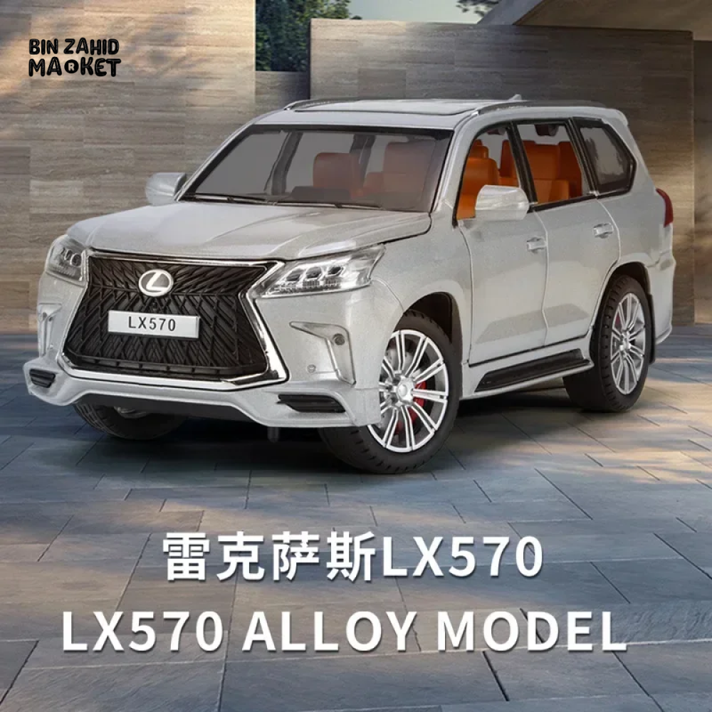 LUXURY LEXUS LX570 DIECAST SUV METAL MODEL CAR WITH LIGHT & SOUND COLLECTOR'S EDITION TOY