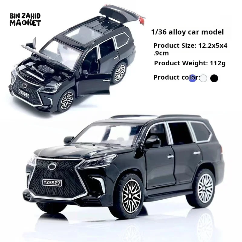 LUXURY LEXUS LX570 DIECAST SUV METAL MODEL CAR WITH LIGHT & SOUND COLLECTOR'S EDITION TOY