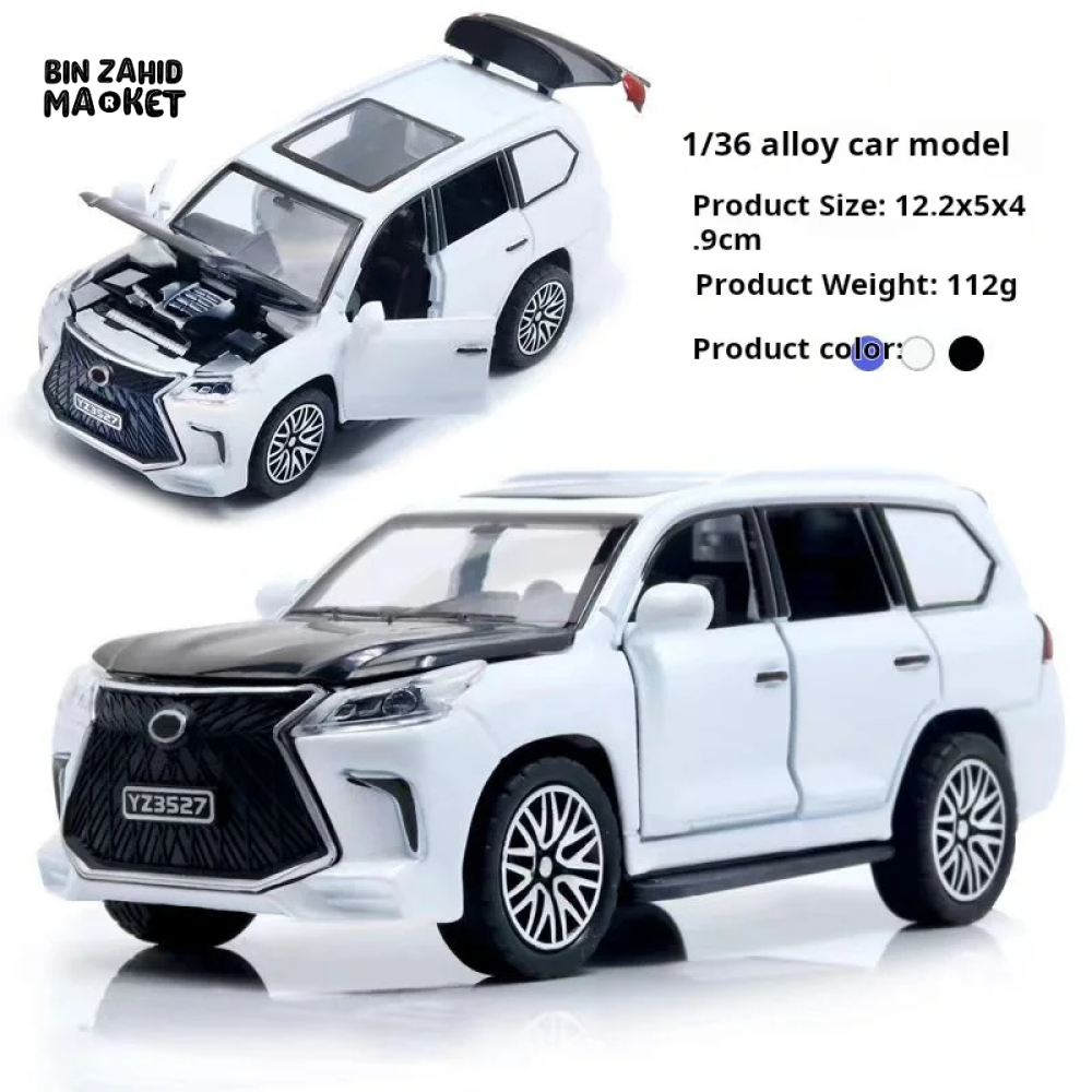 LUXURY LEXUS LX570 DIECAST SUV METAL MODEL CAR WITH LIGHT & SOUND COLLECTOR'S EDITION TOY