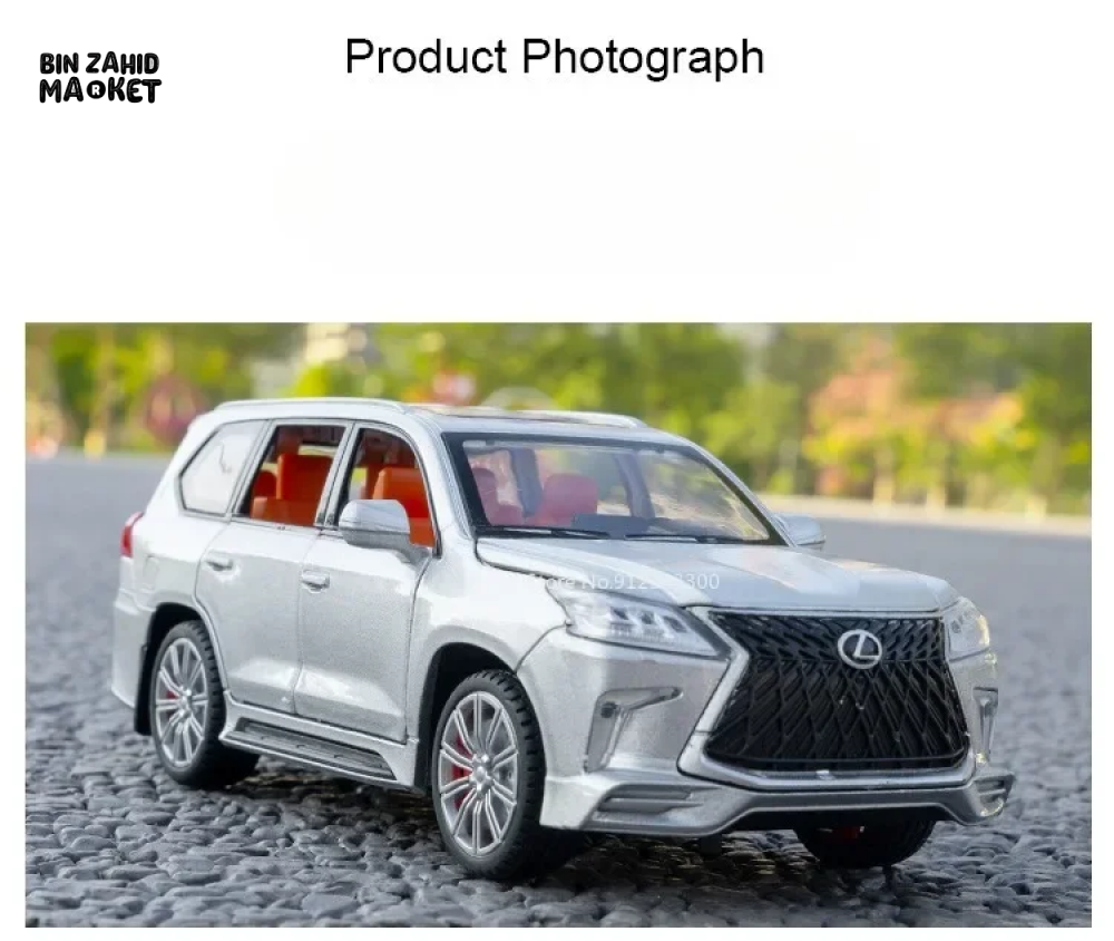 LUXURY LEXUS LX570 DIECAST SUV METAL MODEL CAR WITH LIGHT & SOUND COLLECTOR'S EDITION TOY