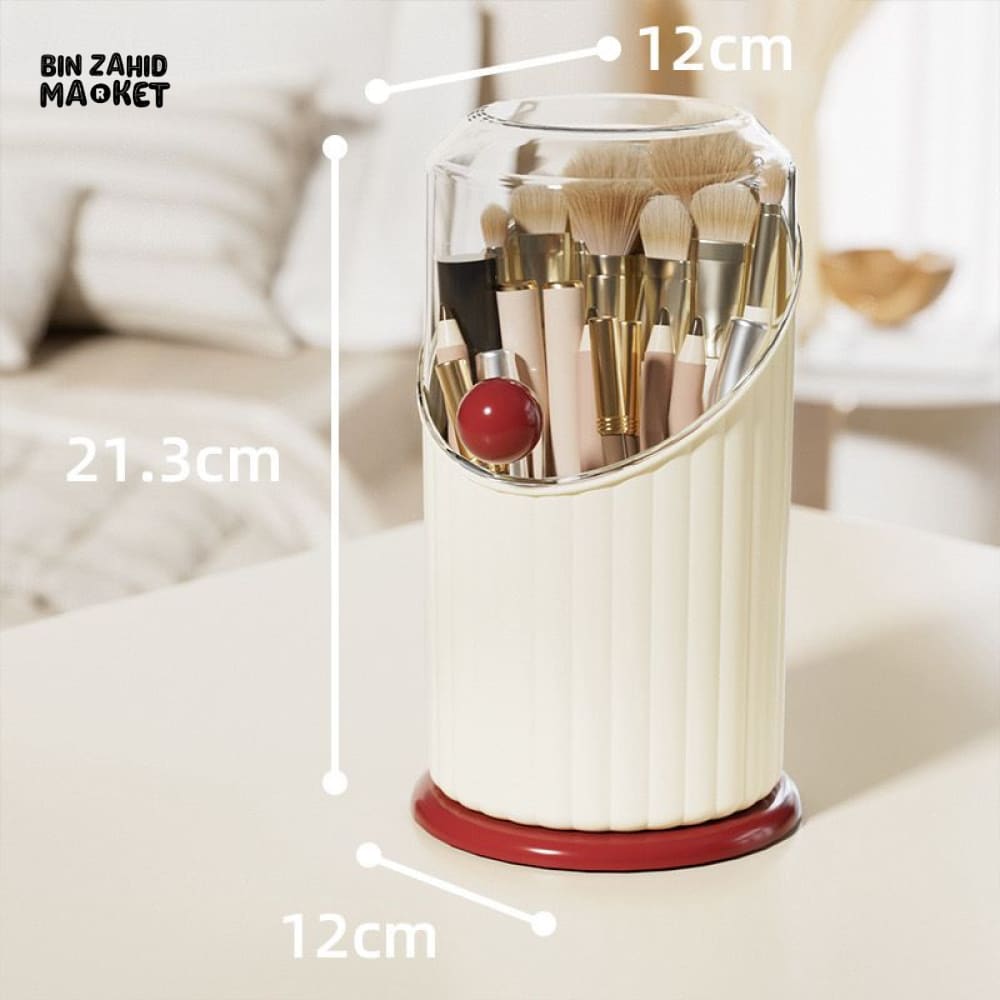 LUXURY MAKEUP BRUSH HOLDER WITH LID – VILLA VANITY ORGANIZER