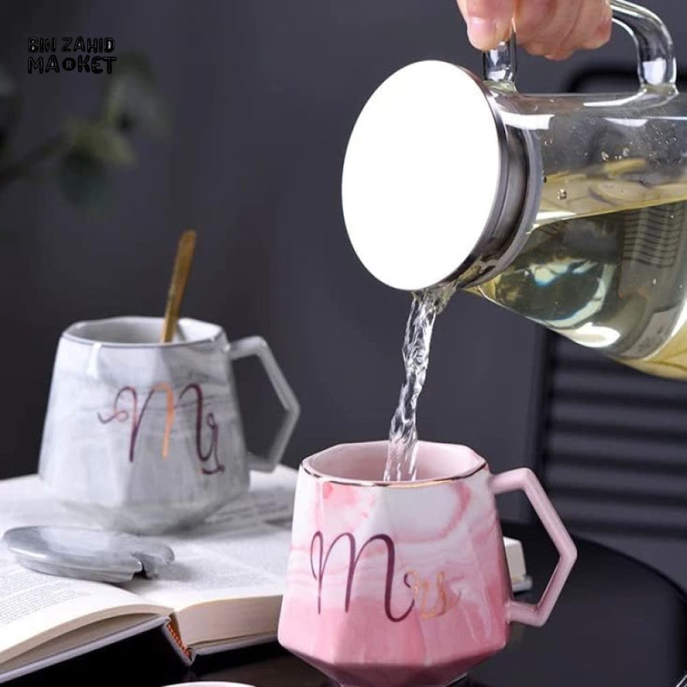 LUXURY MARBLE PATTERN MR & MRS COFFEE MUG SET – A PERFECT GIFT FOR COUPLES