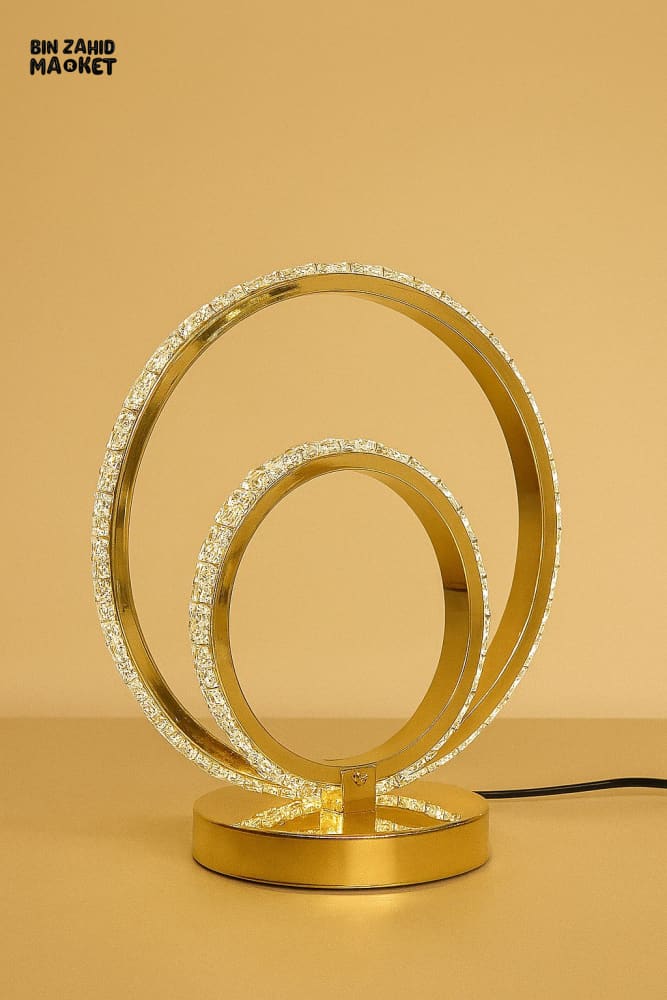 LUXURY SPIRAL CRYSTAL LED TABLE LAMP – MODERN GOLD AMBIENT LIGHT