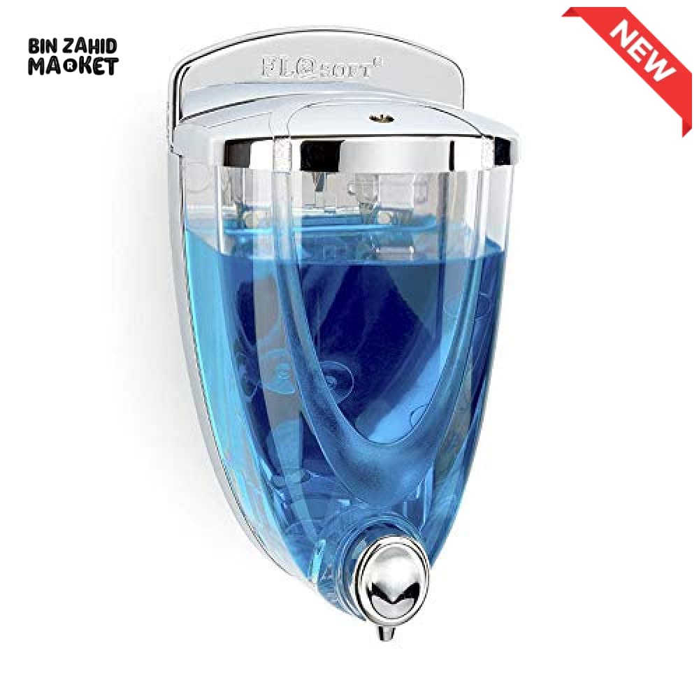 LUXURY WALL MOUNTED LIQUID SOAP DISPENSER – REFILLABLE BATHROOM SHOWER GEL & HANDWASH CONTAINER
