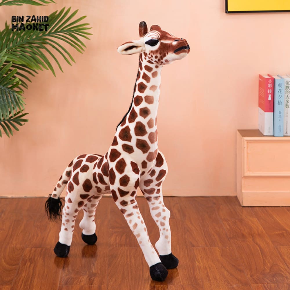 MADAGASCAR GIRAFFE & SIKA DEER STUFFED PLUSH TOY SOFT & CUDDLY ANIMAL DOLL FOR KIDS & GIFTS
