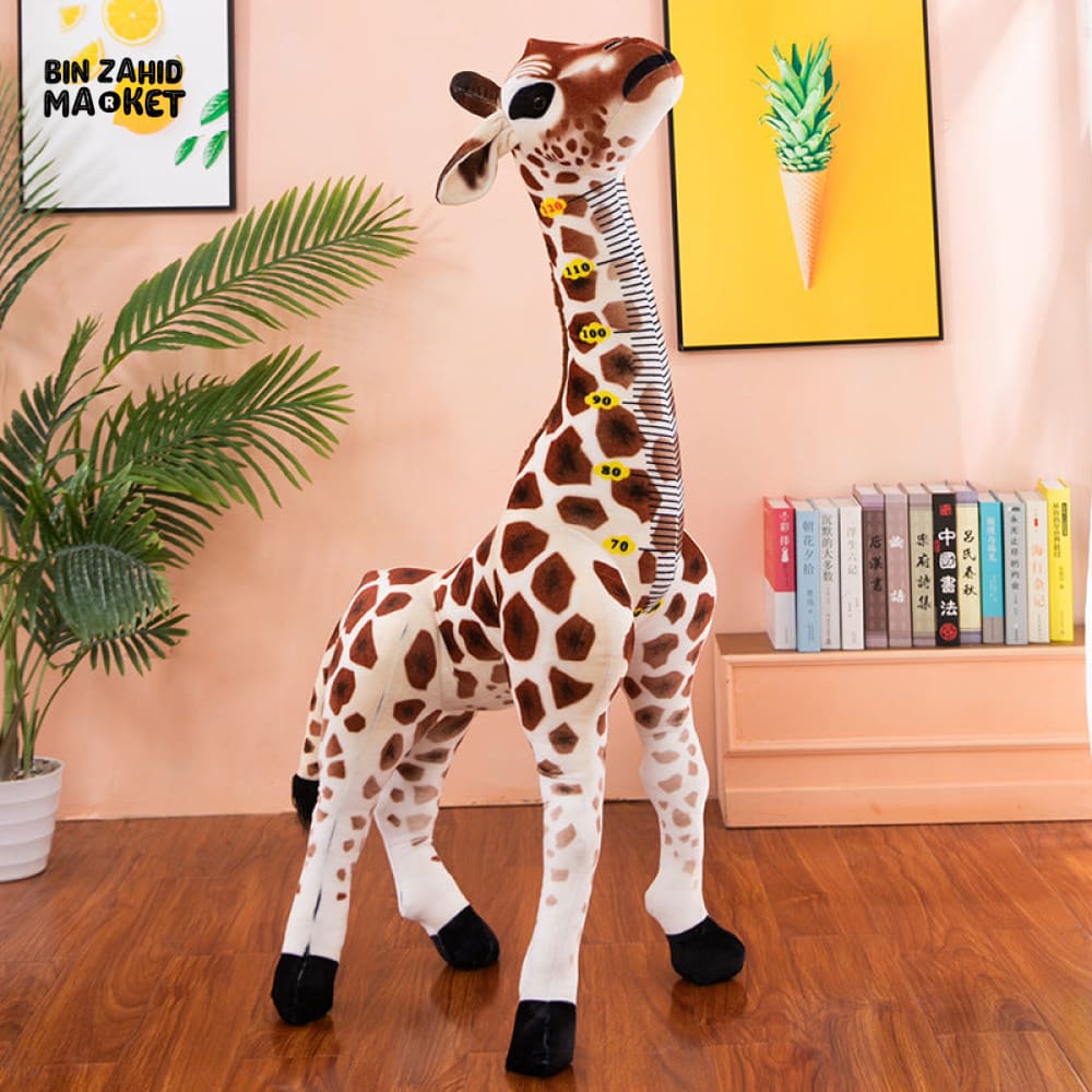 MADAGASCAR GIRAFFE & SIKA DEER STUFFED PLUSH TOY SOFT & CUDDLY ANIMAL DOLL FOR KIDS & GIFTS
