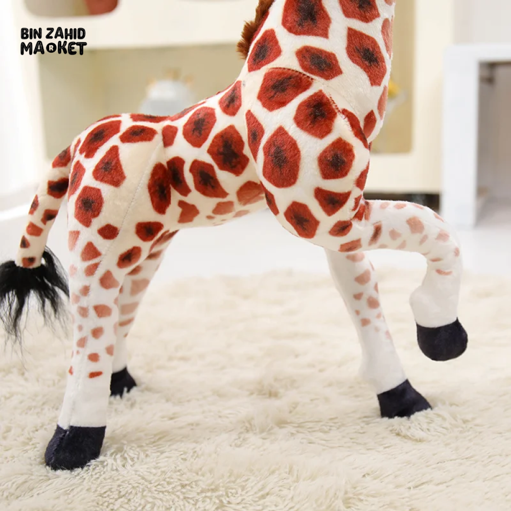 MADAGASCAR GIRAFFE & SIKA DEER STUFFED PLUSH TOY SOFT & CUDDLY ANIMAL DOLL FOR KIDS & GIFTS