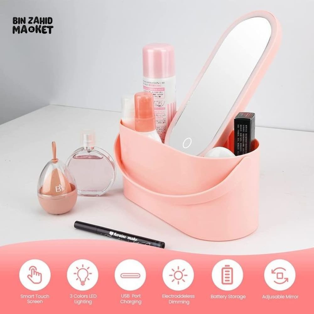 MAKEUP BOX WITH LED MIRROR