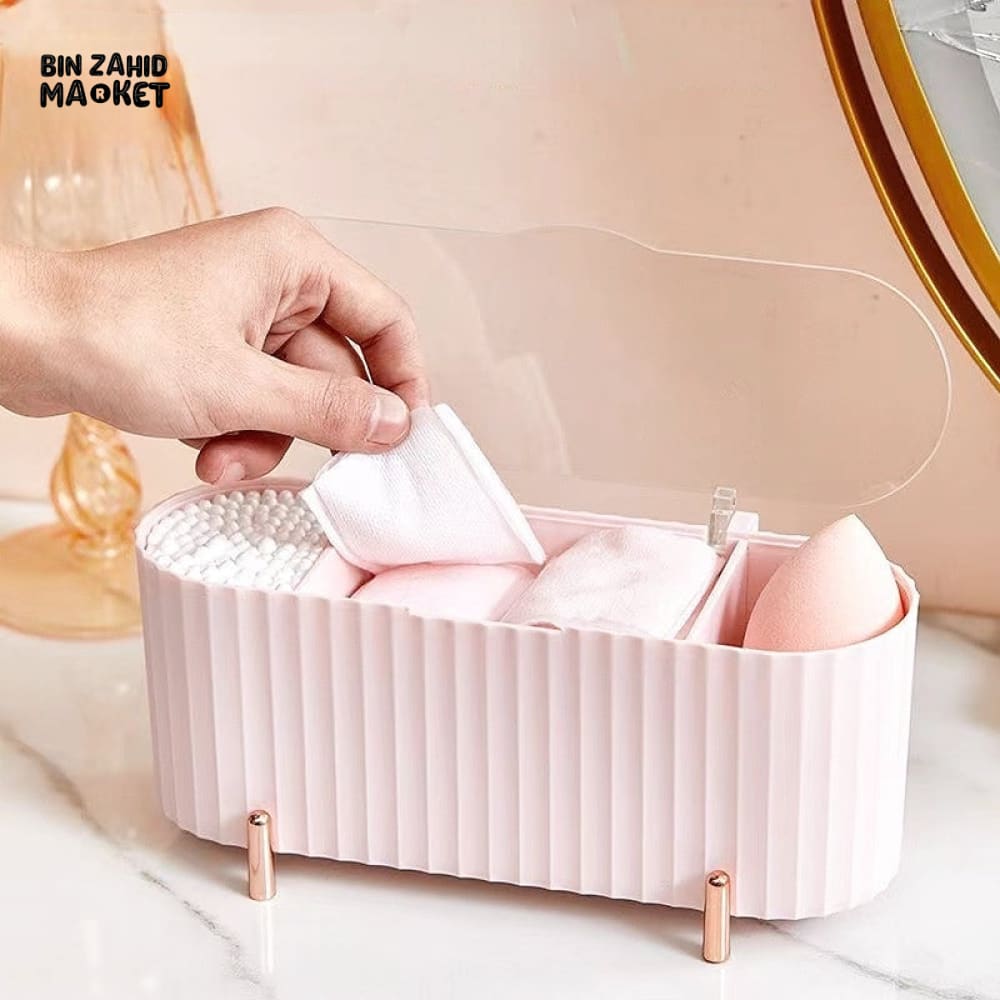 MAKEUP BRUSH & BEAUTY TOOL ORGANIZER – DESKTOP HOLDER FOR COTTON PADS, SWABS & SPONGES