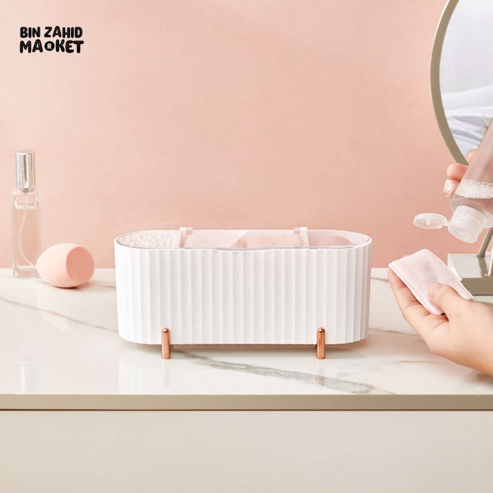 MAKEUP BRUSH & BEAUTY TOOL ORGANIZER – DESKTOP HOLDER FOR COTTON PADS, SWABS & SPONGES