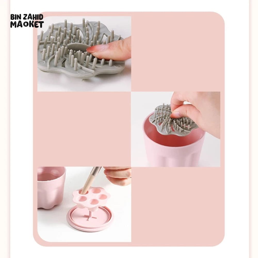 MAKEUP BRUSHES CLEANER CUP