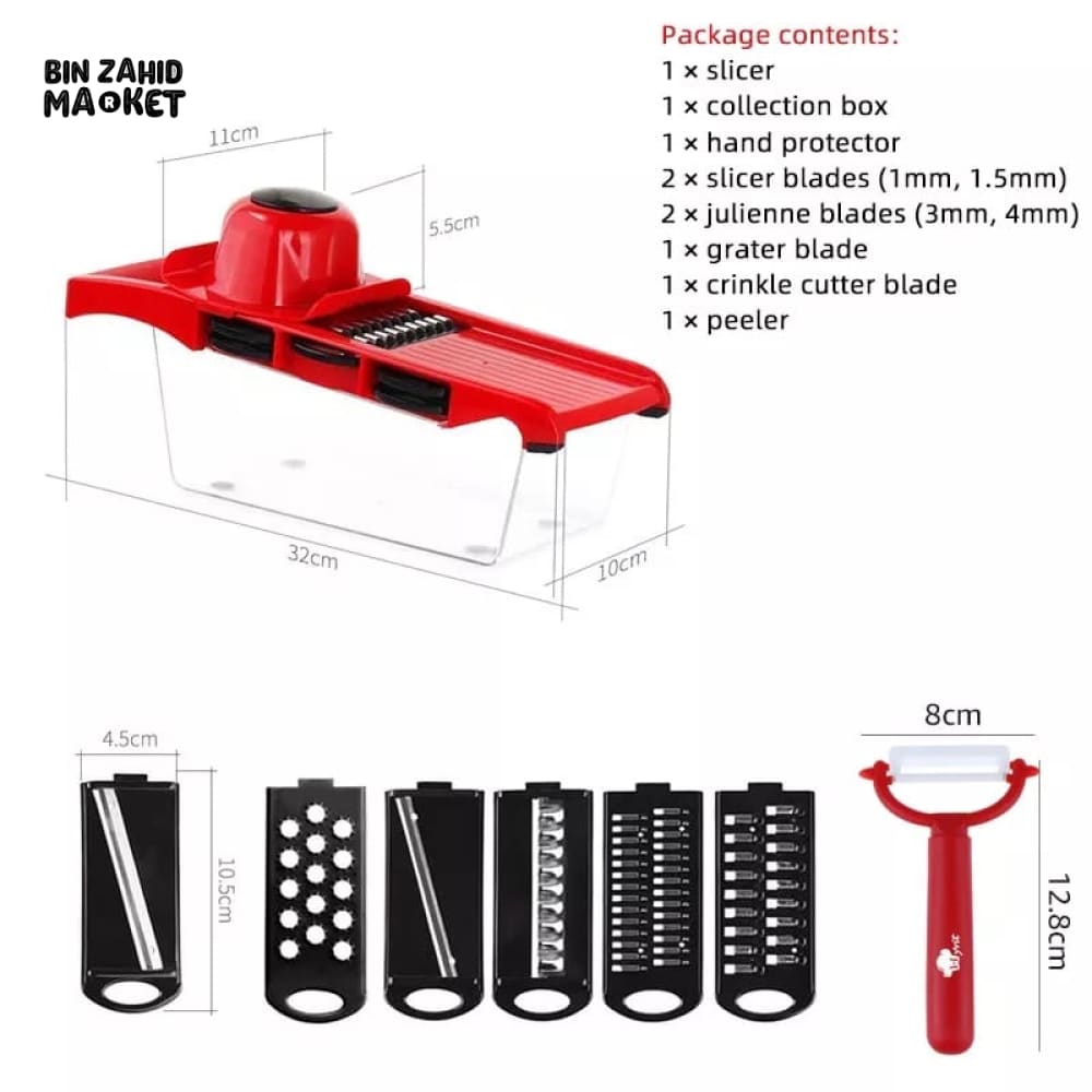 MANDOLINE 6IN1 VEGETABLE GRATER