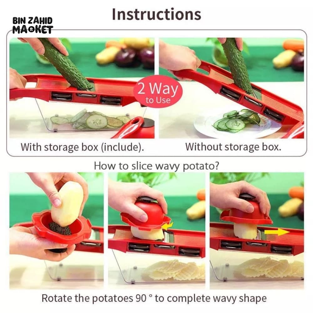 MANDOLINE 6IN1 VEGETABLE GRATER