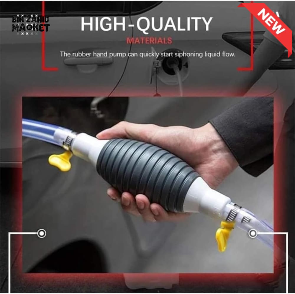 MANUAL SIPHON PUMP WITH TRANSPARENT LIQUID TRANSFER HOSE