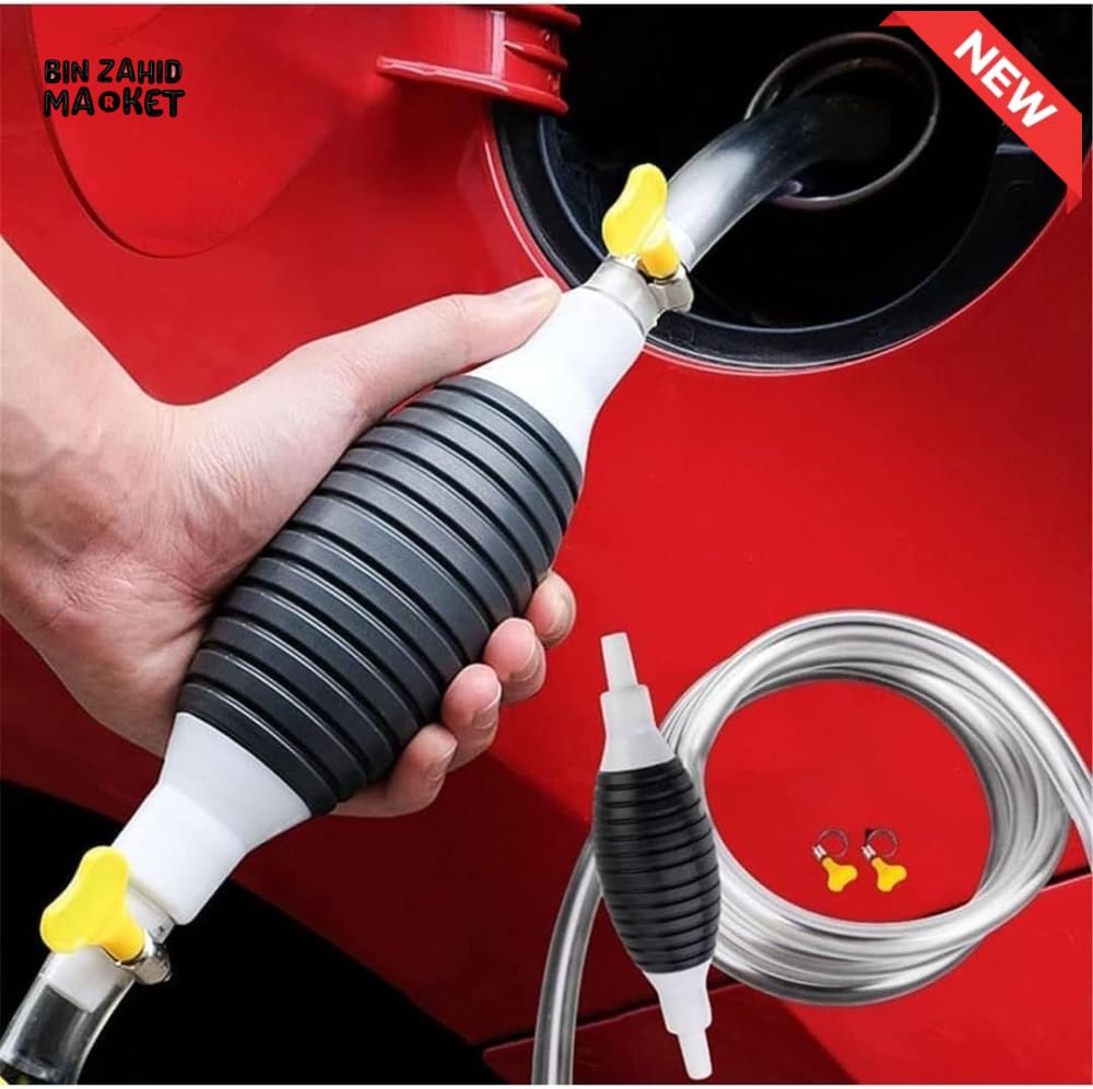 MANUAL SIPHON PUMP WITH TRANSPARENT LIQUID TRANSFER HOSE