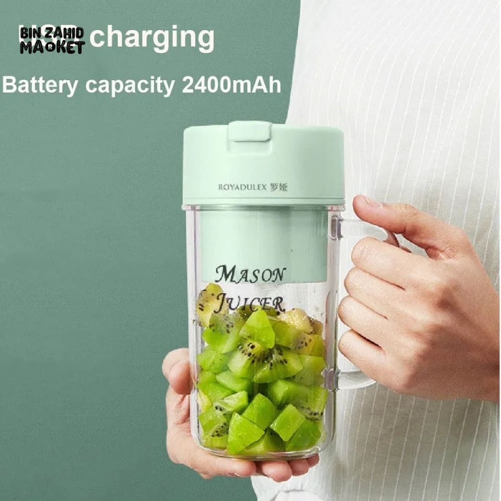 MASON JUICER BLENDER WITH STRAW