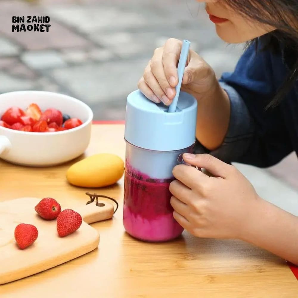 MASON JUICER BLENDER WITH STRAW