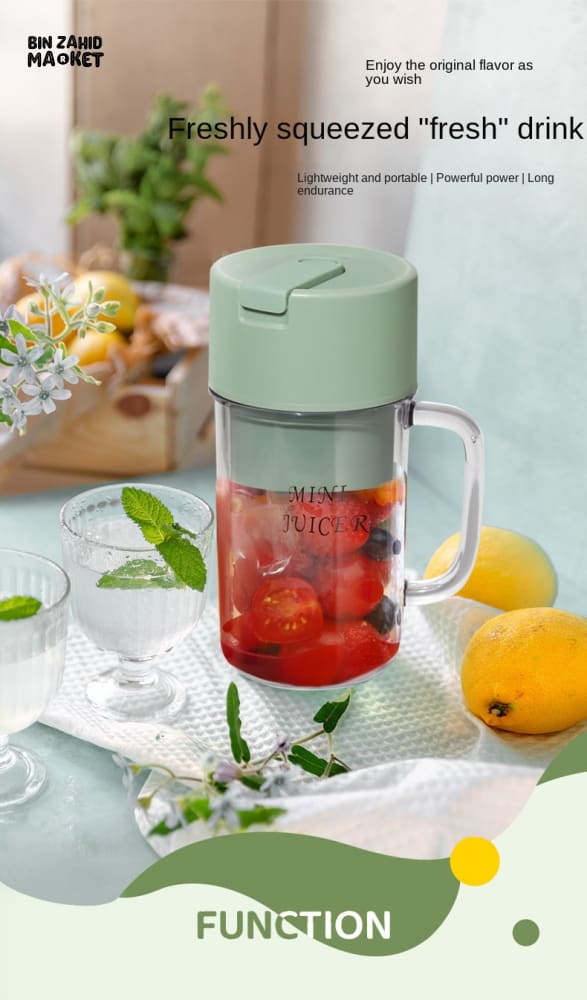 MASON JUICER BLENDER WITH STRAW