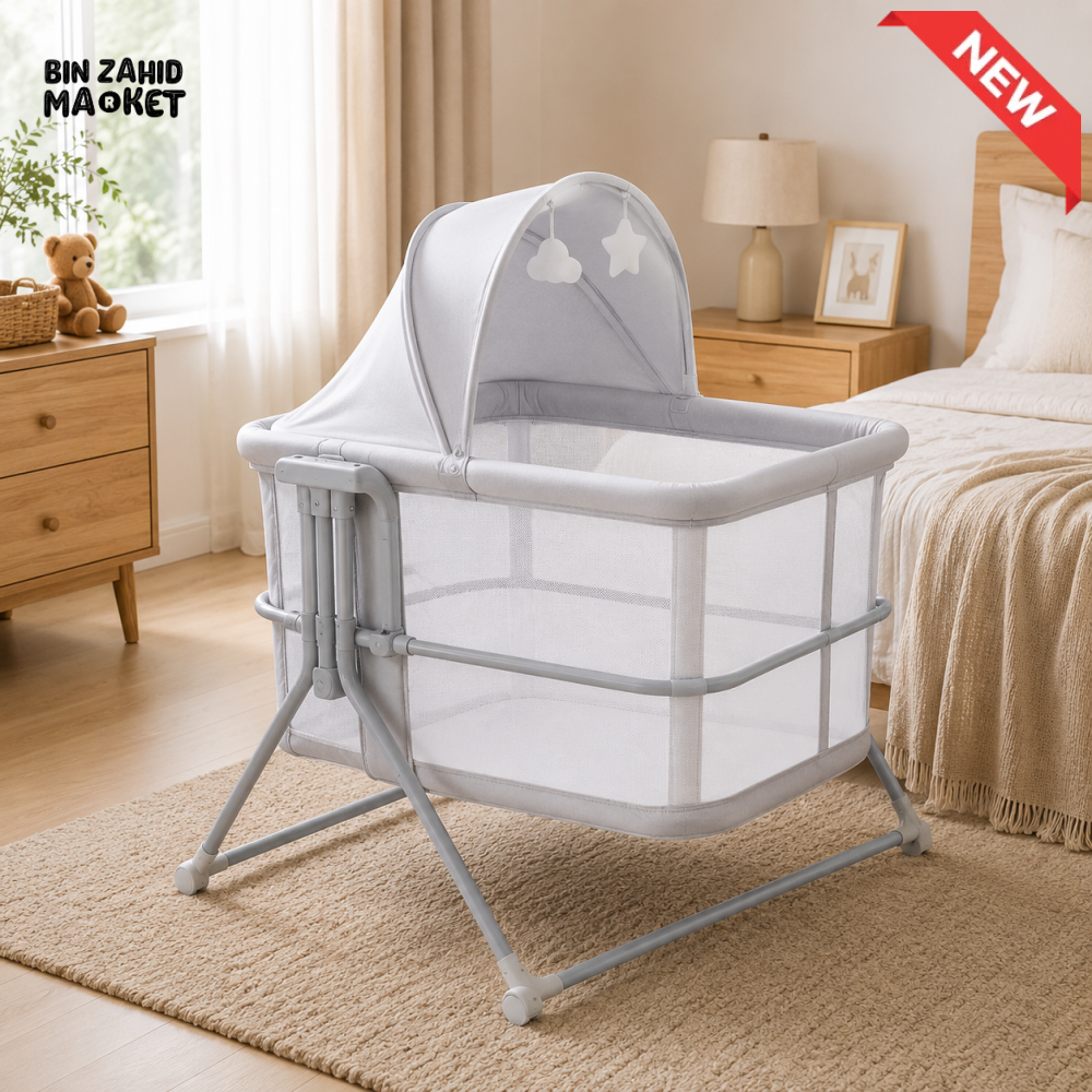 MASTELA 3-IN-1 BEDSIDE SLEEPER BASSINET - WHITE