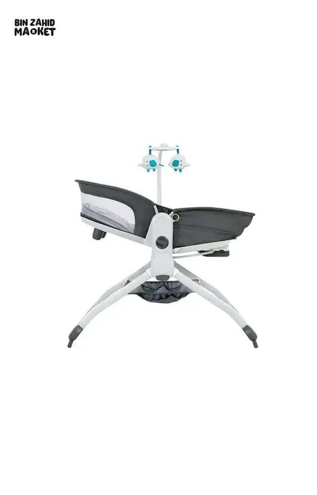 MASTELA 6-IN-1 DELUXE MULTI-FUNCTIONAL BASSINET – GREY & BLUE ELECTRIC BABY SWING, CRADLE & ROCKER