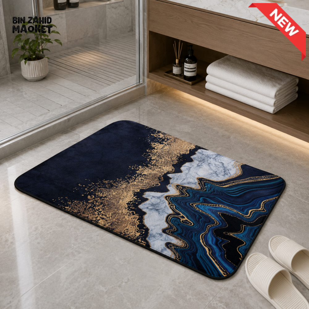 MATRUGS ABSTRACT MARBLE FLOOR MAT - 2ft × 1.25ft