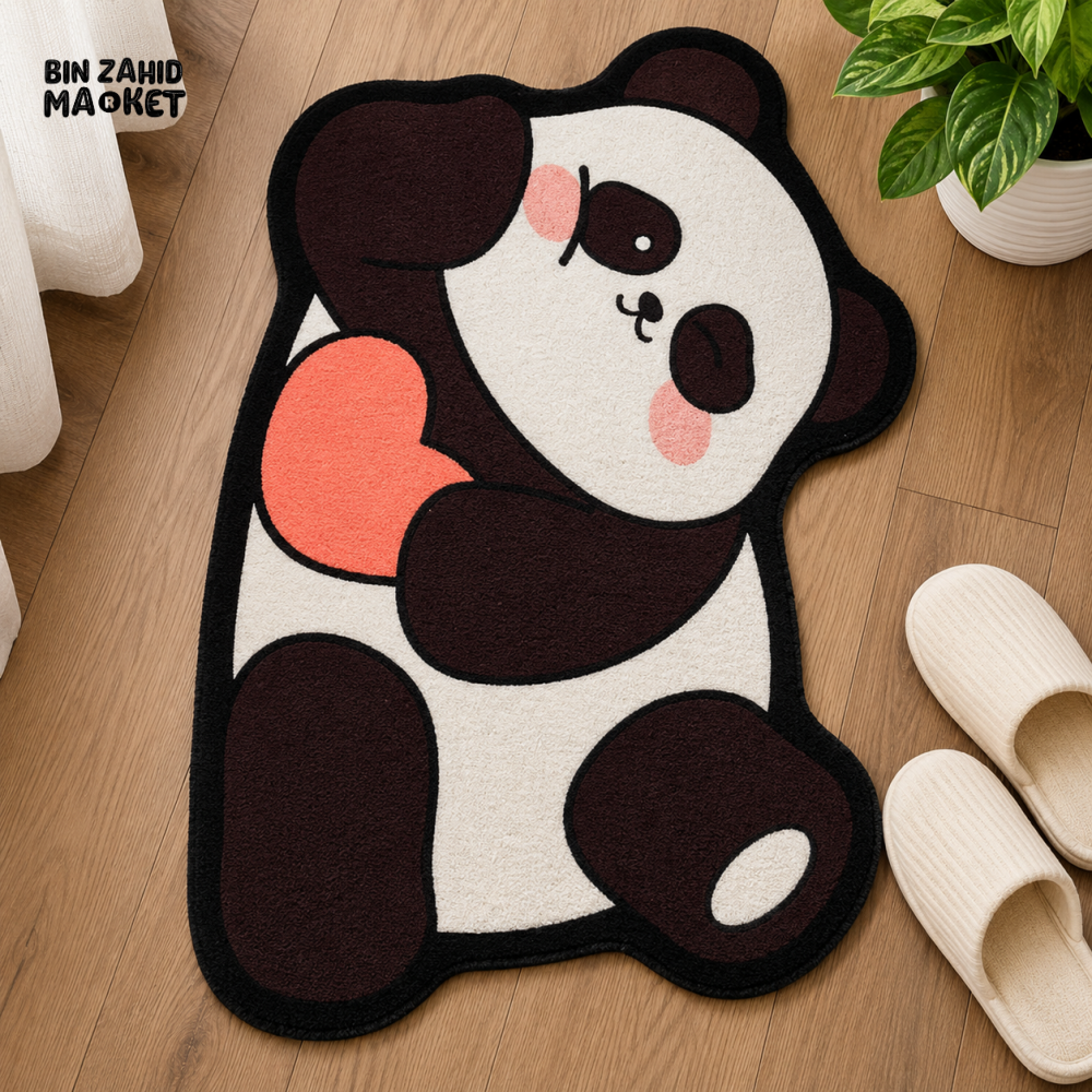 MATRUGS CUTE PANDA HEART SHAPE NON-SLIP FLOOR MAT - Door Mats