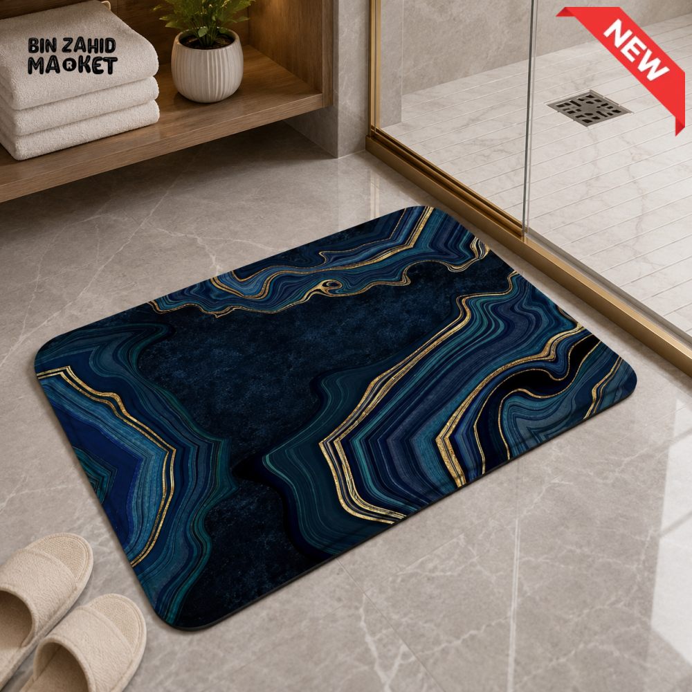 MATRUGS LUXURY MARBLE DESIGN BATHROOM FLOOR MAT - 2ft × 1.25ft