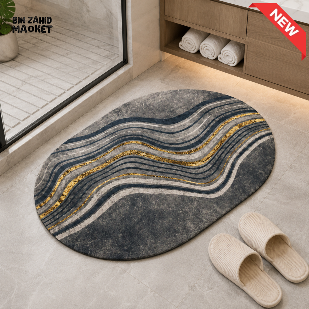 MATRUGS MODERN WAVE FLOOR MAT - 2ft × 1.25ft