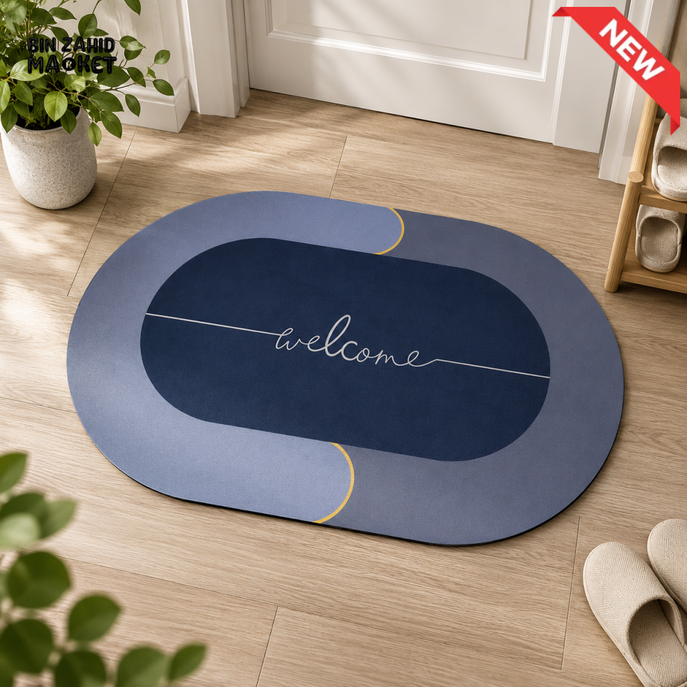 MATRUGS OVAL WELCOME FLOOR MAT - 2ft × 1.25ft