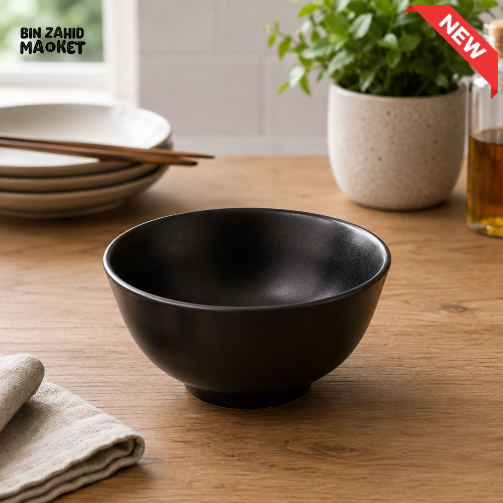 MATTE BLACK STONEWARE CEREAL & SOUP BOWL 5.0 INCH – 50ZKW