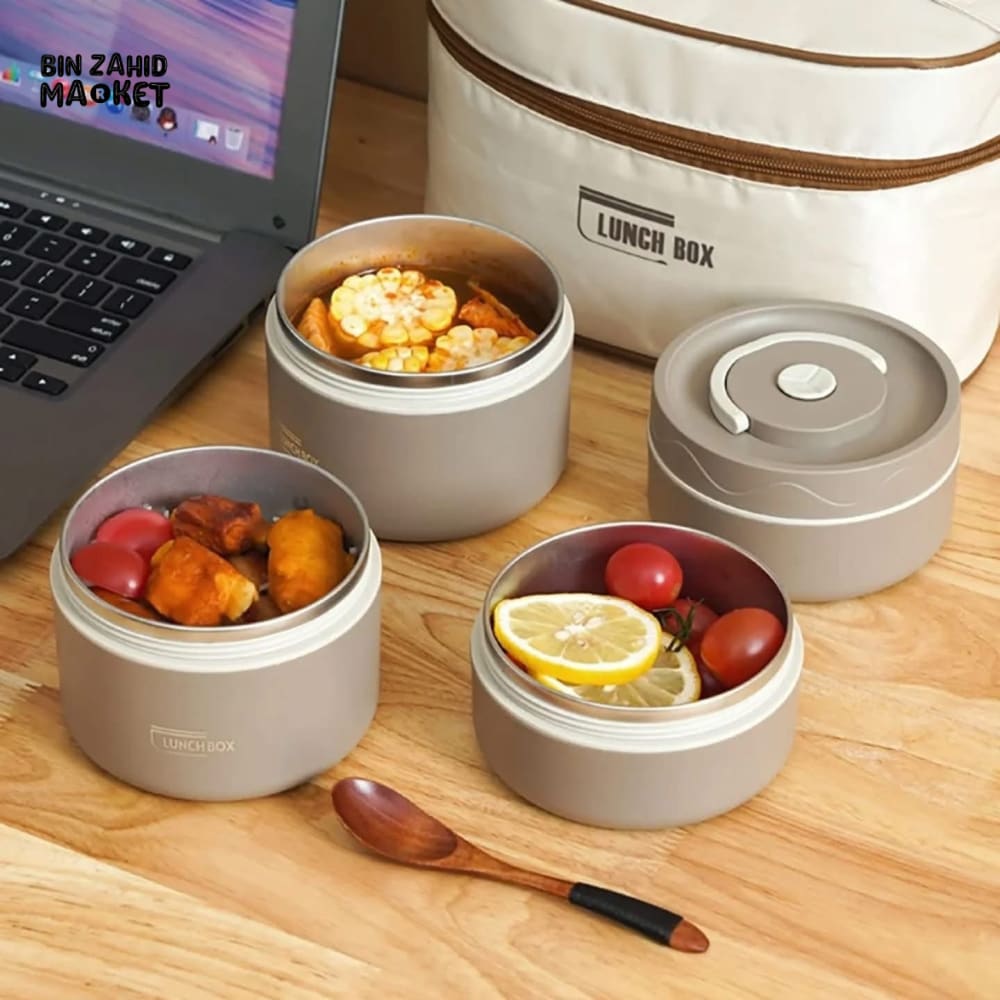 MEAL BAG THERMAL LUNCH BOXES WITH INSULATION BAG – PREMIUM SUS304 STAINLESS STEEL