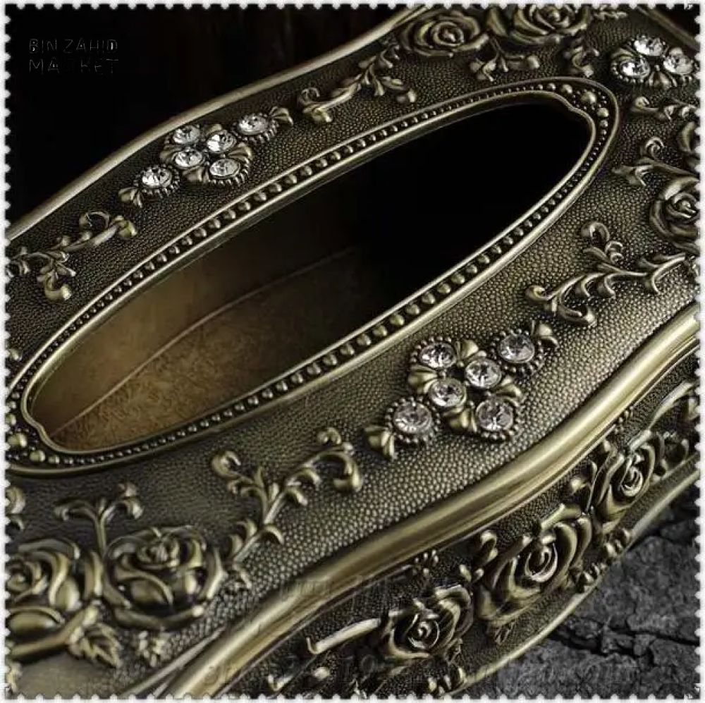 METAL ANTIQUE TISSUE BOX – VINTAGE STYLE NAPKIN HOLDER FOR HOME & OFFICE