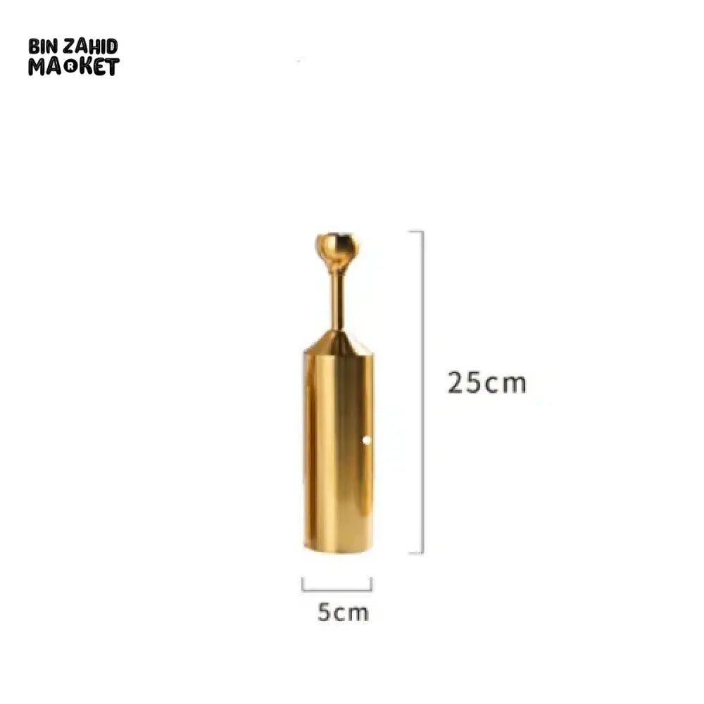 METAL GOLDEN CANDLE HOLDER 6 PIECES SET – LUXURY DECORATIVE CANDLE STANDS FOR HOME & EVENTS