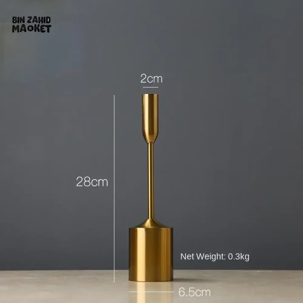 METAL GOLDEN CANDLE HOLDER 6 PIECES SET – LUXURY DECORATIVE CANDLE STANDS FOR HOME & EVENTS