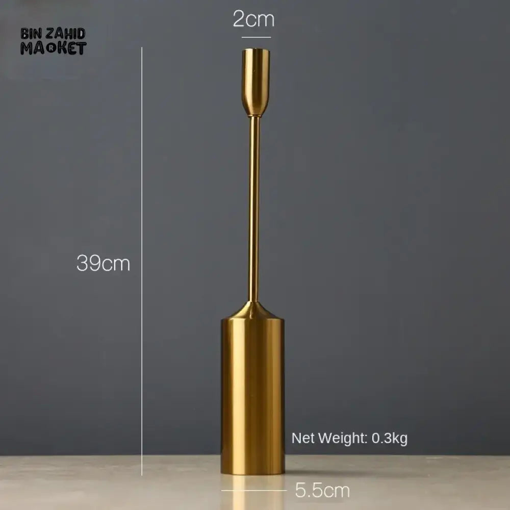 METAL GOLDEN CANDLE HOLDER 6 PIECES SET – LUXURY DECORATIVE CANDLE STANDS FOR HOME & EVENTS