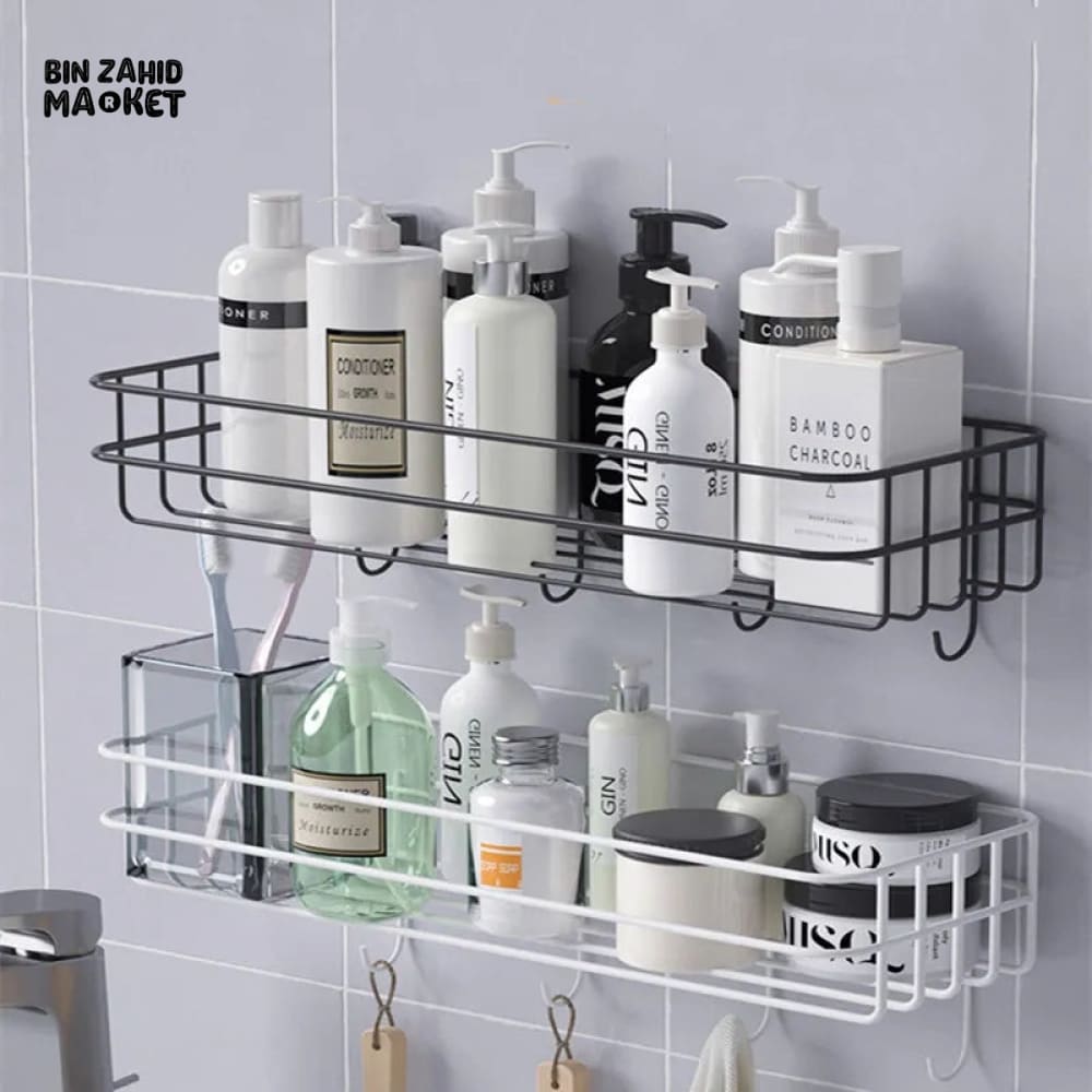 METAL SHELF WITH HOOKS