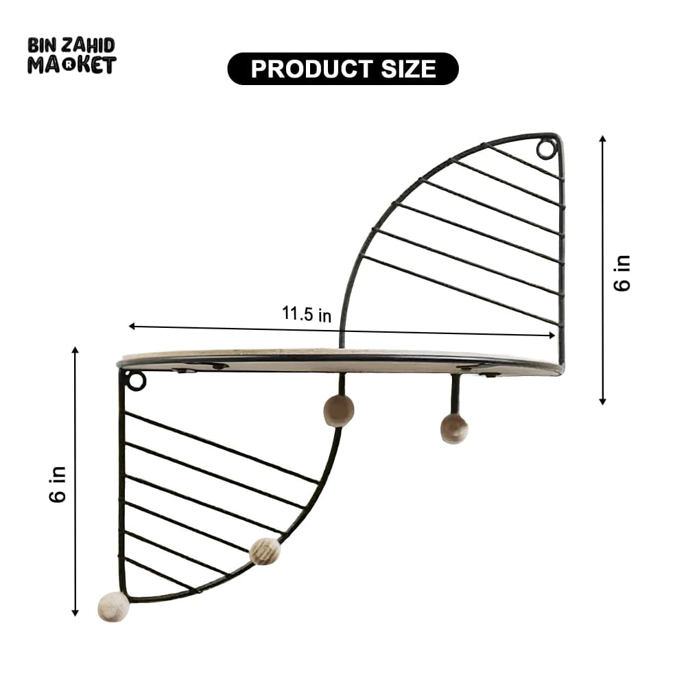 METAL WALL-MOUNTED STORAGE SHELF