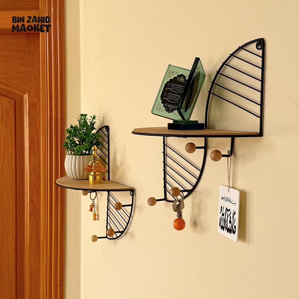 METAL WALL-MOUNTED STORAGE SHELF