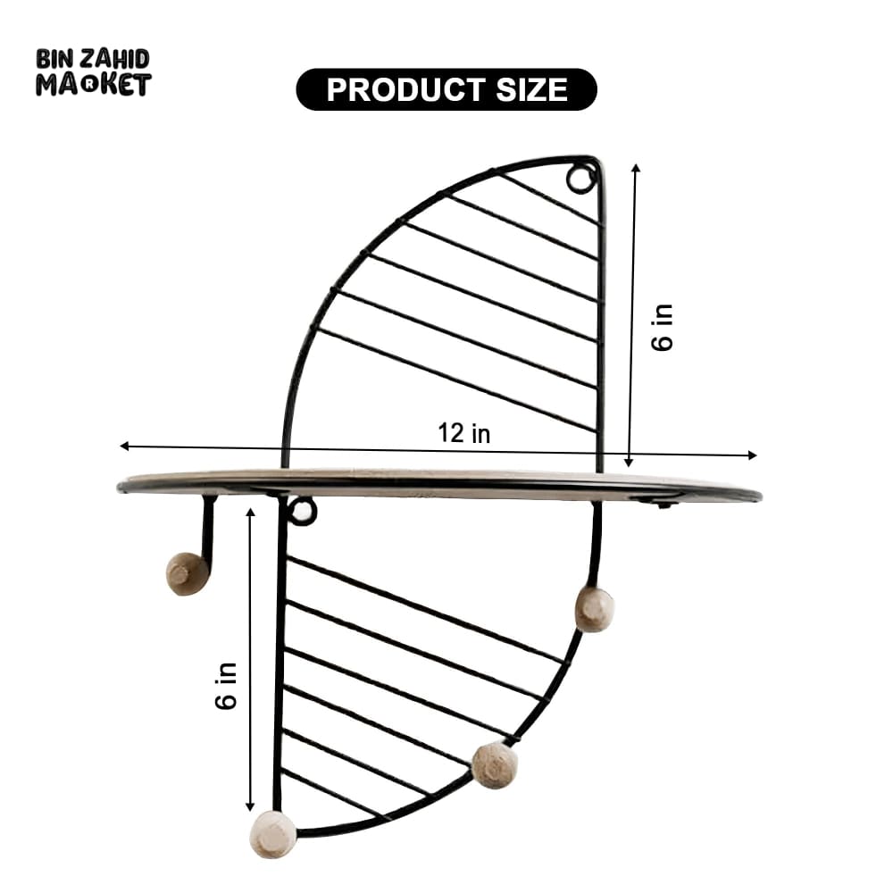 METAL WALL-MOUNTED STORAGE SHELF