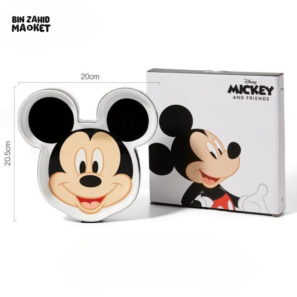 MICKEY & MINNIE MOUSE CERAMIC TRAY CUTE DESIGN MICROWAVE SAFE HEAT-RESISTANT FRUIT PLATE