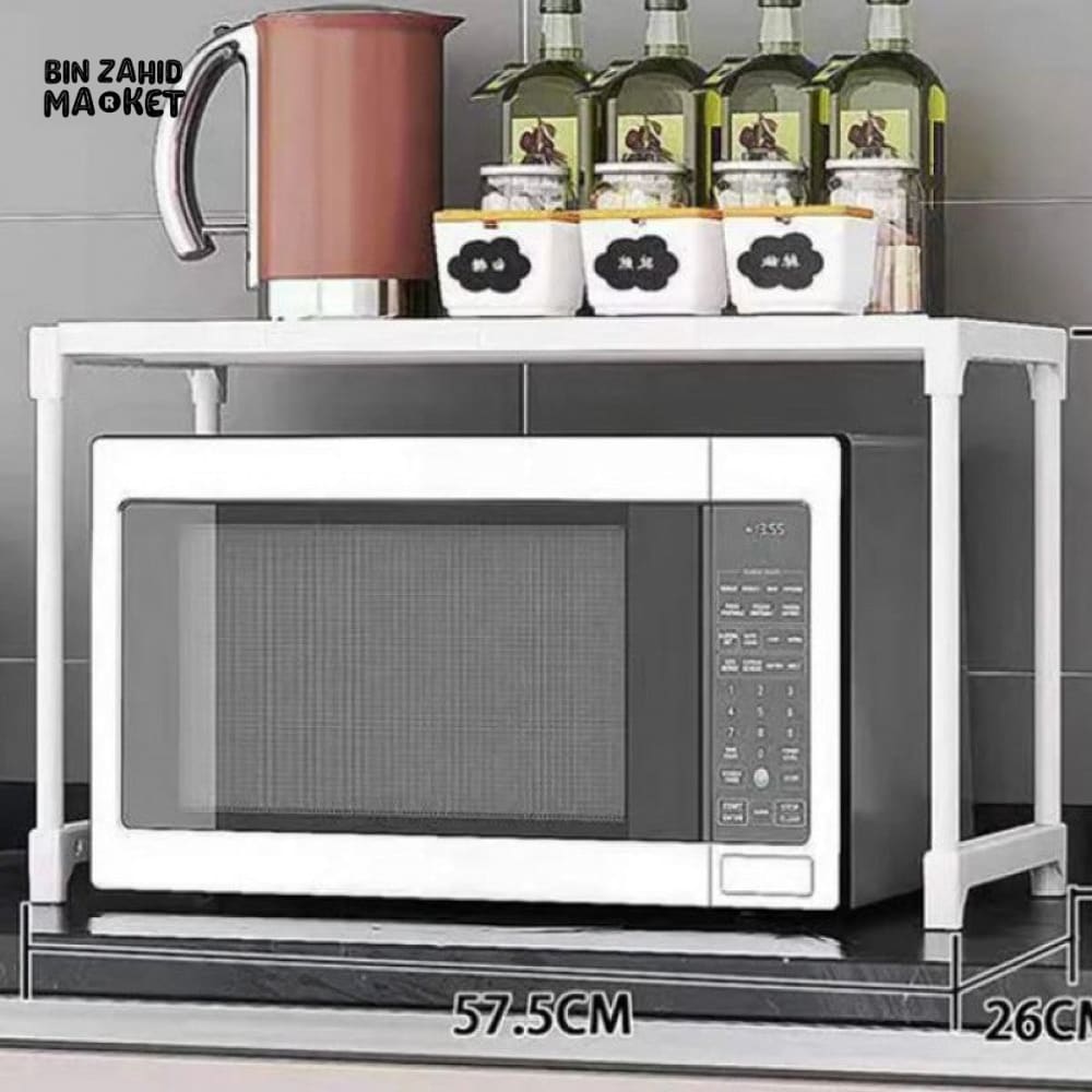 MICROWAVE OVEN RACK SHELF – HEIGHT ADJUSTABLE & EXTENDABLE