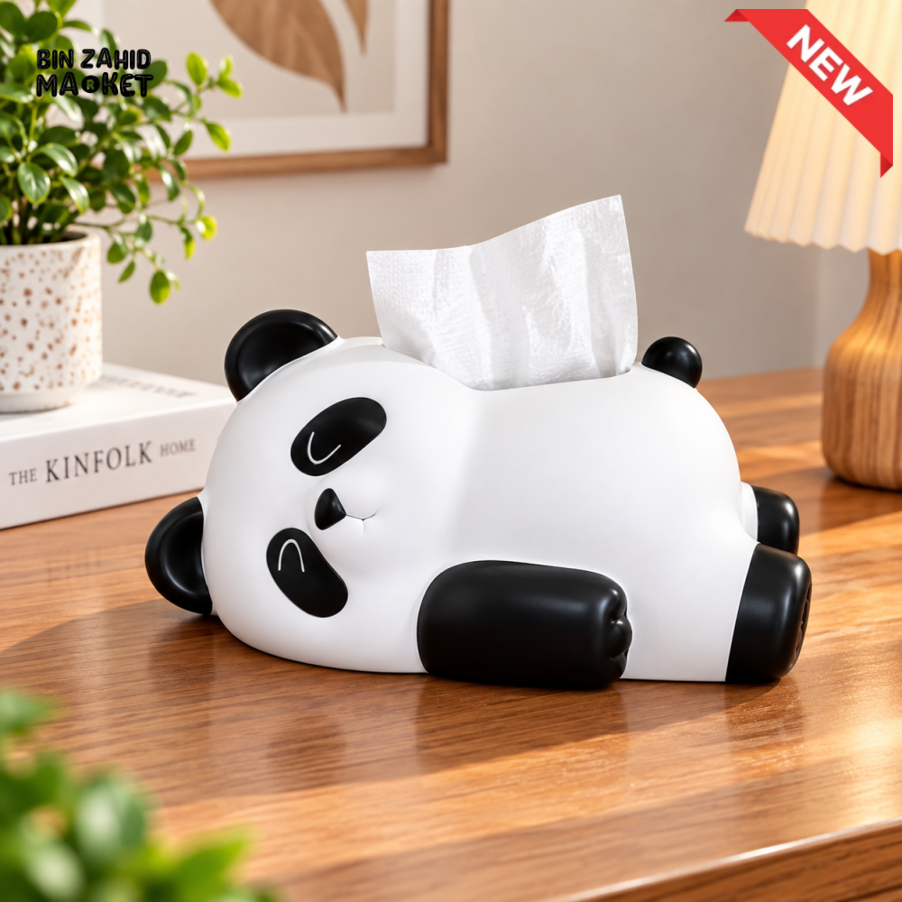 MIMO CUTE PANDA-SHAPED DECORATIVE TISSUE BOX HOLDER – BLACK & WHITE