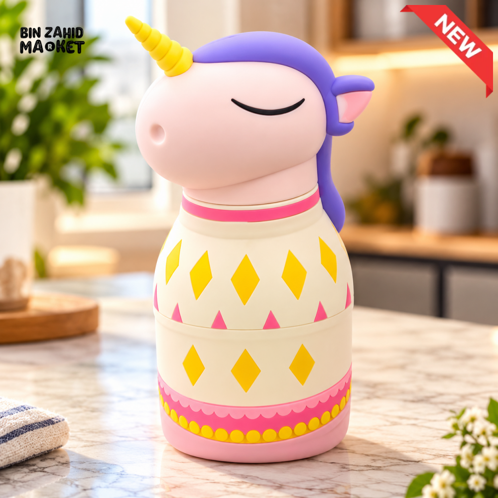 MIMO CUTE UNICORN DESIGN KIDS WATER BOTTLE - 450 ML