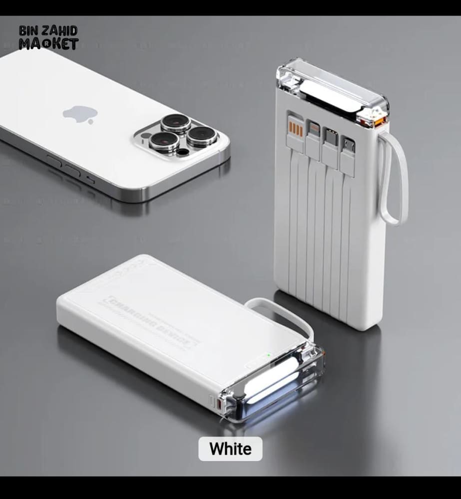 MINI 10000MAH POWER BANK WITH EXTERNAL BATTERY PACK & LED