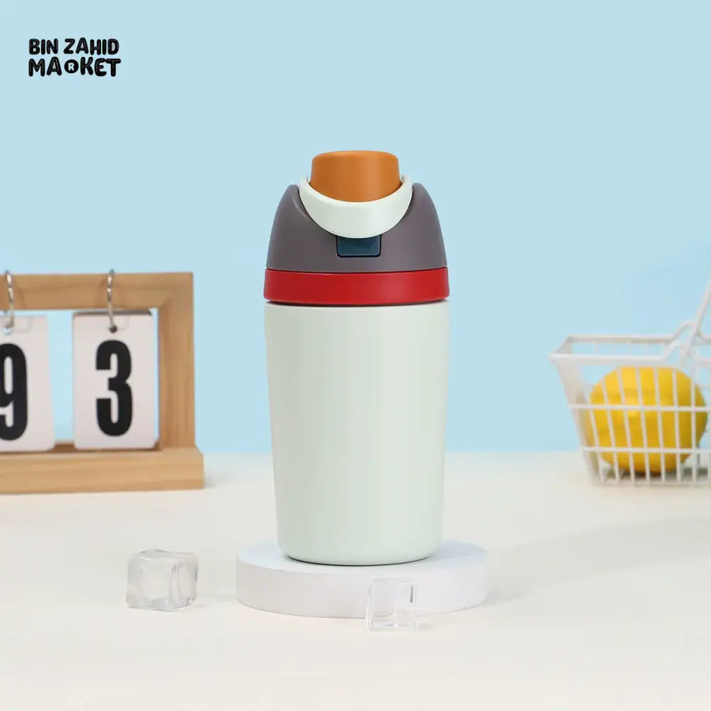 MINI 12OZ THERMAL WATER CUP – LEAK-RESISTANT STAINLESS STEEL SPORTS BOTTLE WITH STRAP