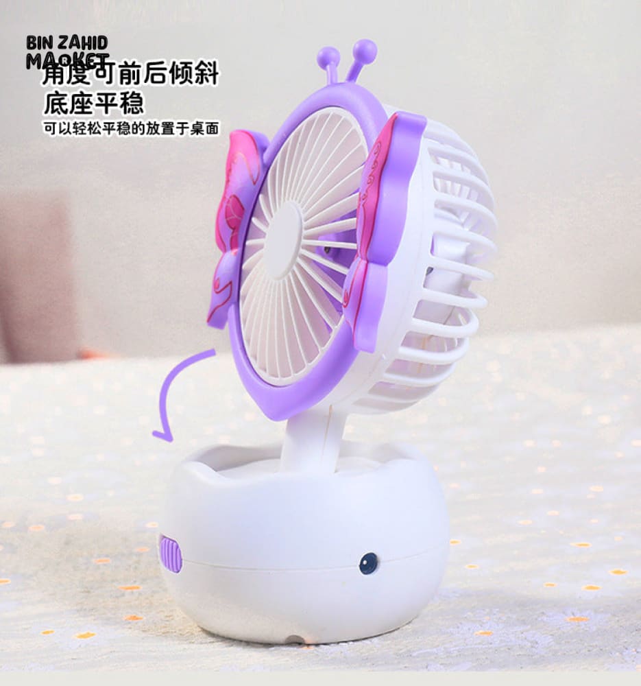 MINI BUTTERFLY KIDS USB FAN WITH WATER SUPPLY