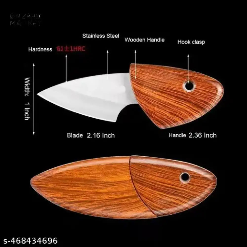 MINI CHEF KNIFE WITH ERGONOMIC WOODEN GRIP