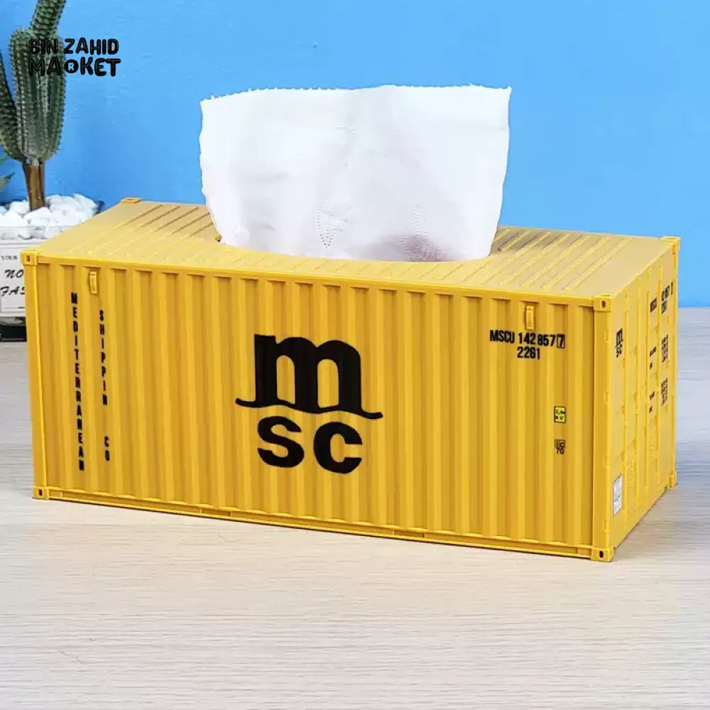MINI CONTAINER TISSUE HOLDER – INDUSTRIAL DESK & LIVING ROOM DECOR